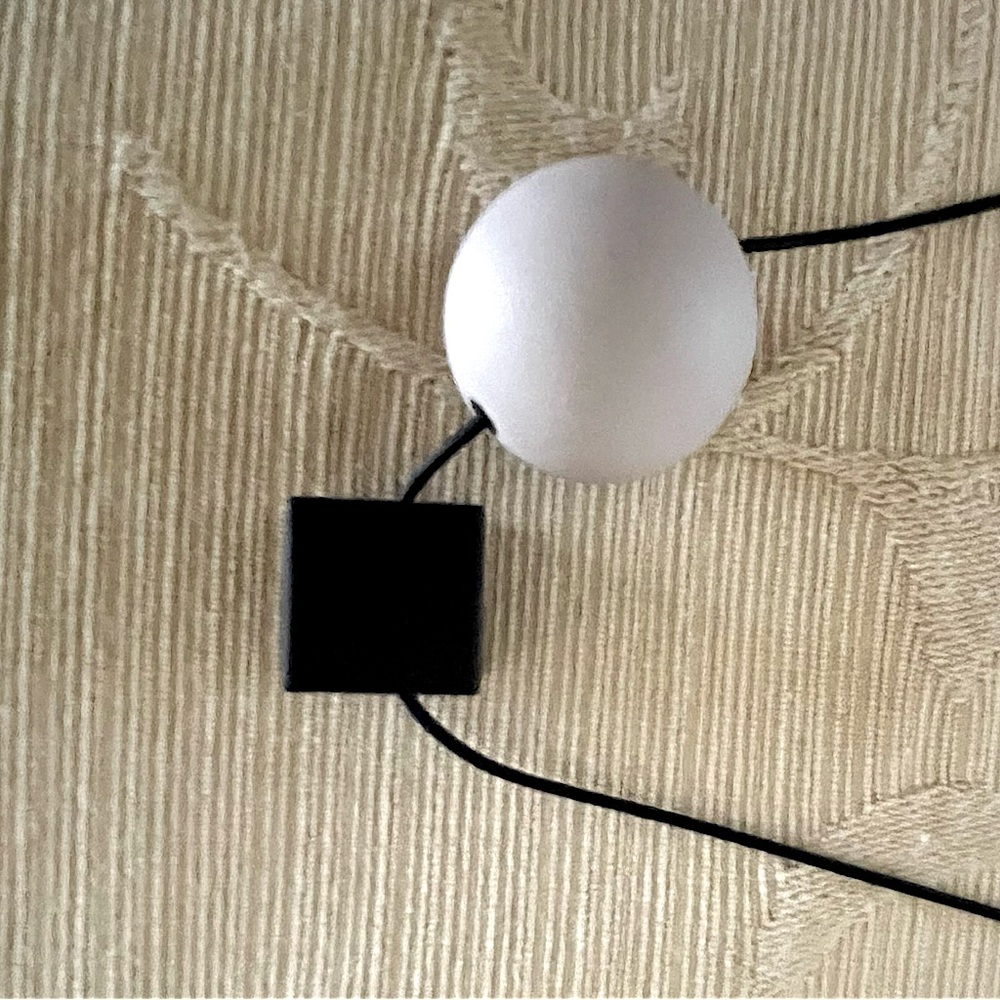 NWT - Pursuits - Toronto Designer - Black and White Orb and Cube Necklace - Picture 3 of 5